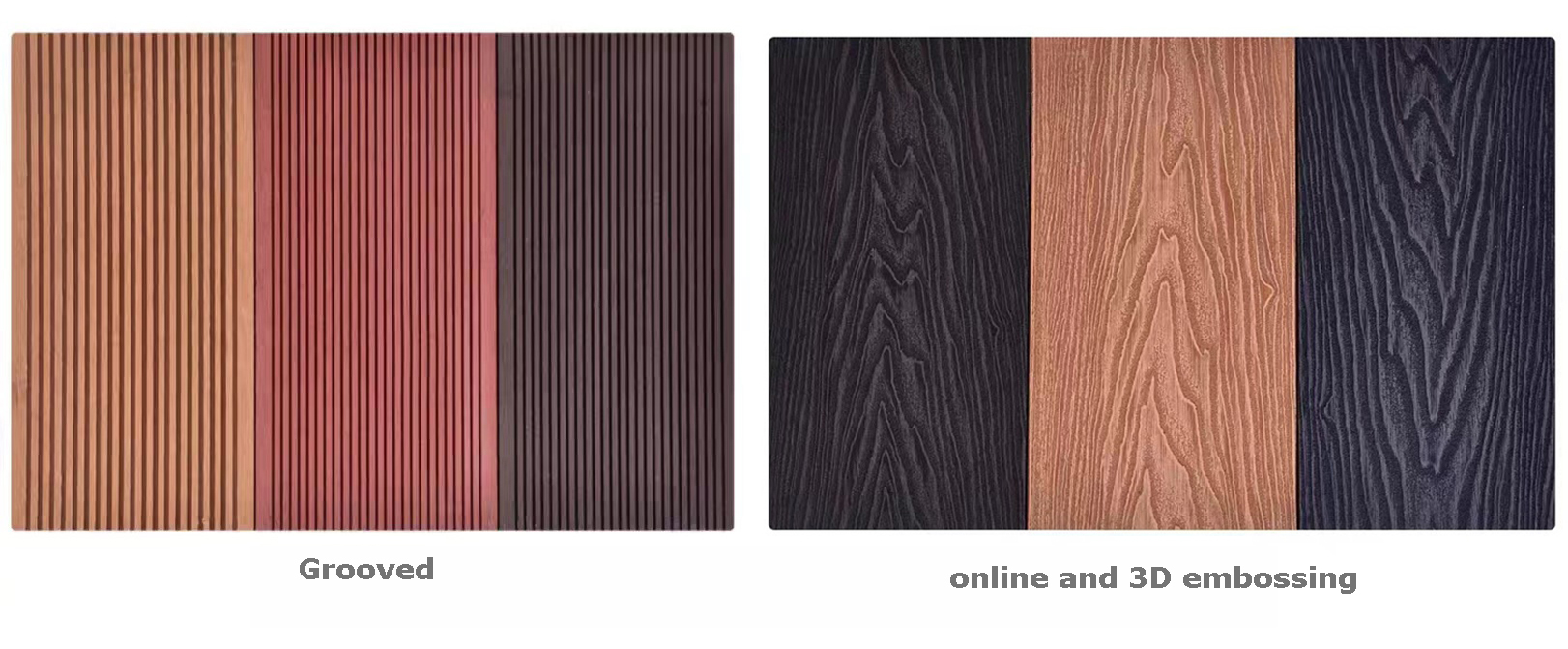 Gr&aring; antiskli Solid WPC terrassebord