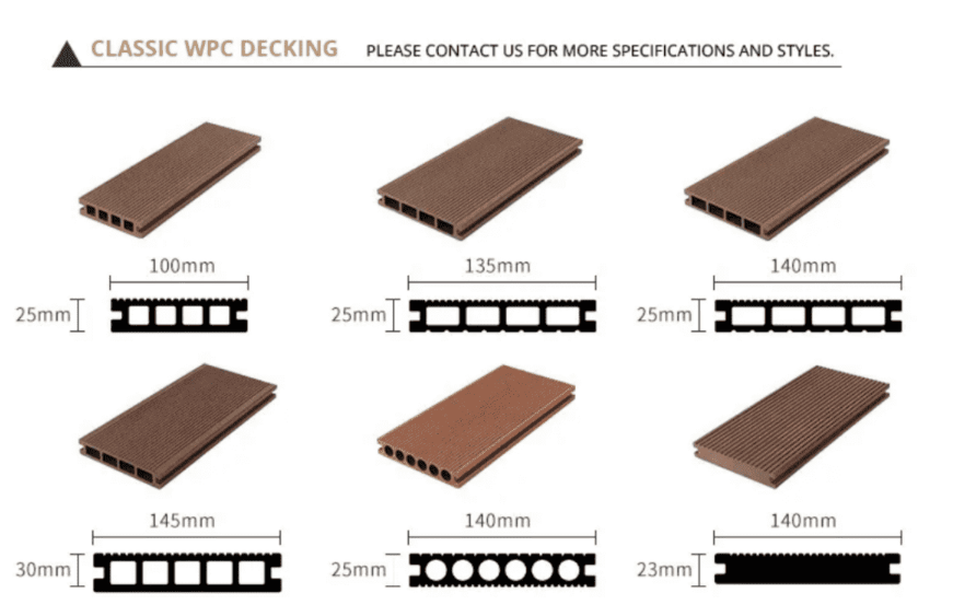 Trekull 3D-preget WPC-terrasse